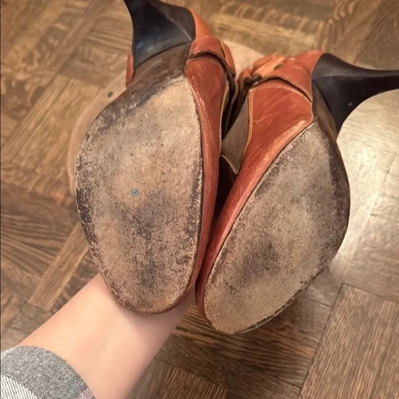 Diesel Brown Tan Leather & Suede Women's Boots size 37 - Picture 4 of 7